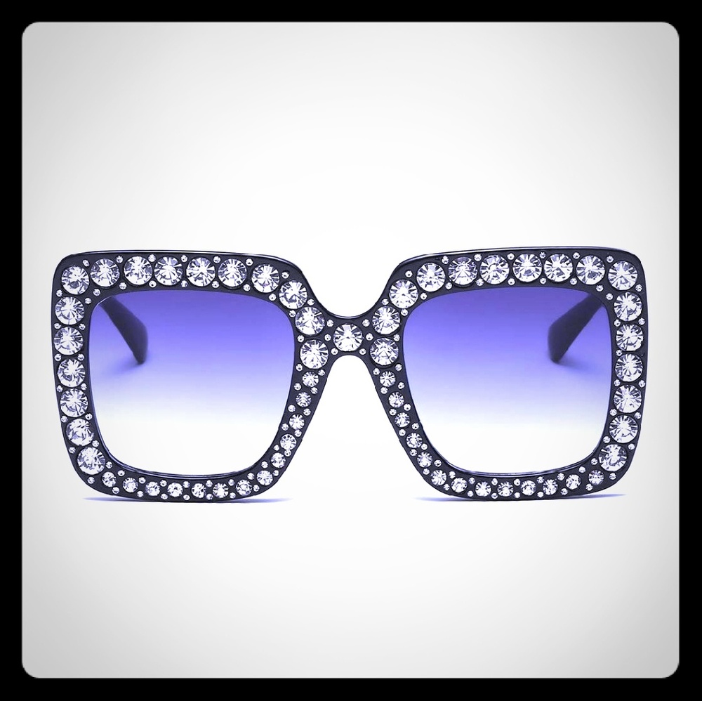 Women's Diamond Cat Ear Quadrant Sunglasses